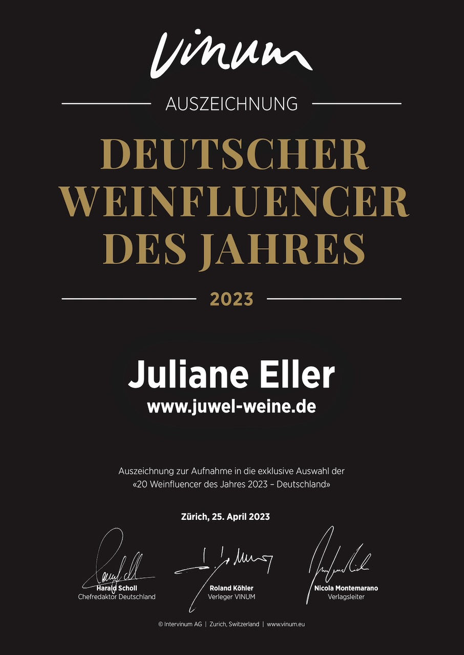 JUWEL Weine | Juliane Eller | Rheinhessen | Vinum Weinfluencer des Jahres
